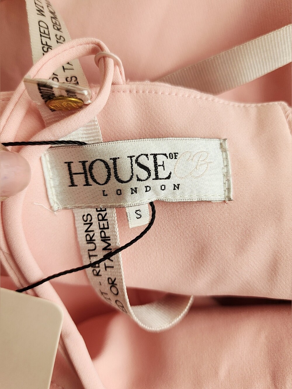HOUSE OF CB LONDON LORE BLUSH BRALET SHAPE BODYCON DRESS NWT SIZE SMALL GLAM - Picture 5 of 16